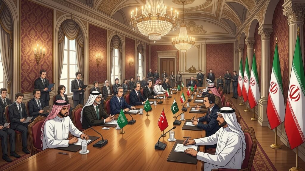 Saudi, Pakistani and Turkish officials meet Iran leaders in Tehran, agree to continue dialogue